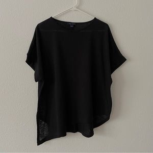 Tommy Hilfiger See-Through Black Short Sleeve Drop Top
